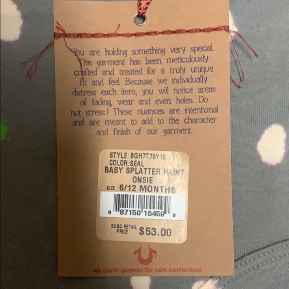 True Religion Baby Splatter Paint Onsie - Picture 7 of 8